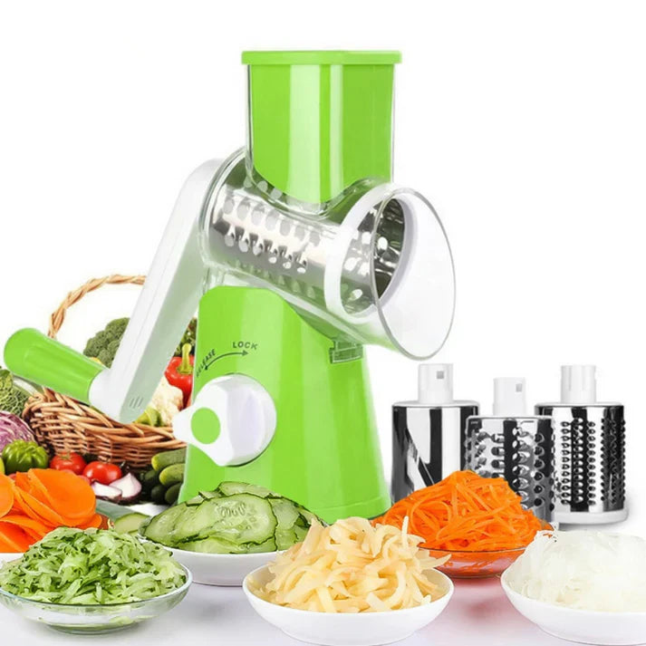 Versatile Rotary Cheese Grater & Vegetable Slicer